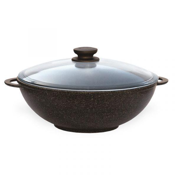 

Сковорода Wok Биол Granite Brown с 2-мя ручками и крышкой 28 см