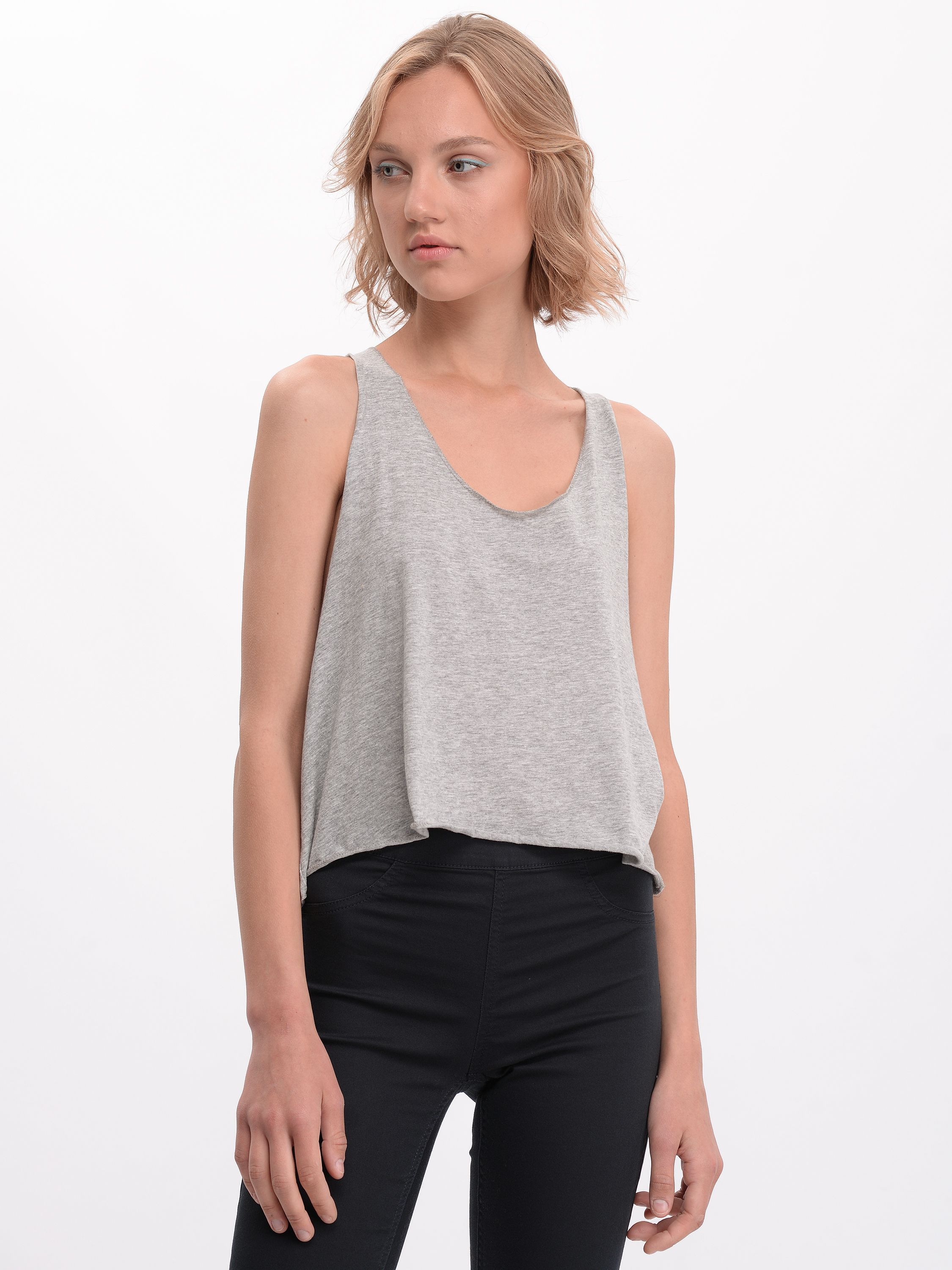 

Майка H&M 2741271RP12  Серая меланж, Майка H&M 2741271RP12 L Серая меланж