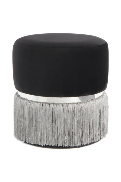 

Пуф с бахромой Kayoom Rebecca 125 Черный / Серый Круглый (Y3CM7-BLK)