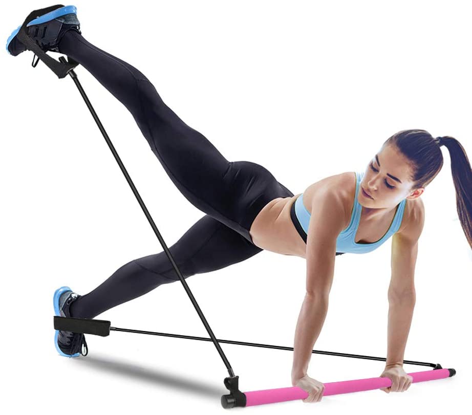 

Бодибар палка гимнастическая для фитнеса с эспандерами Portable Pilates Studio гимнастический тренажер