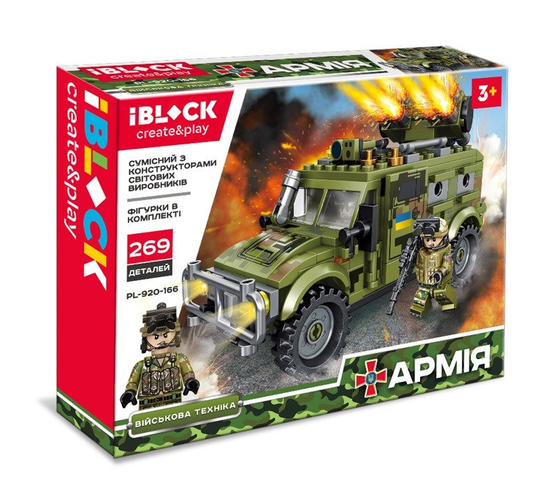 

Конструктор IBLOCK PL-920-166 (36шт) АРМИЯ, 269дет., в собран.кор. 28*6*21 см(КИ)