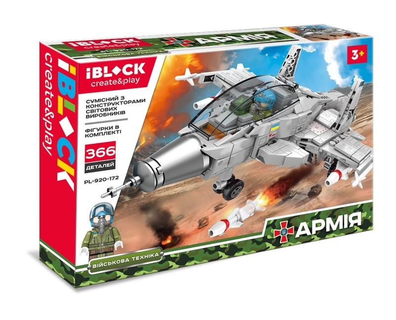 

Конструктор IBLOCK PL-920-172 (24шт) АРМИЯ, 366дет., в собран.кор 21*26*6,8см(КИ)
