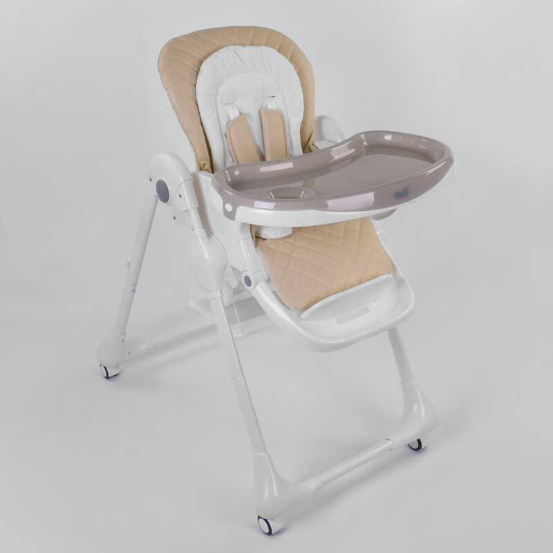 

Стульчик для кормления Toti W-70016 (1) мягкий PU, мягкий вкладыш, 4 колеса, съемный столик, в коробке