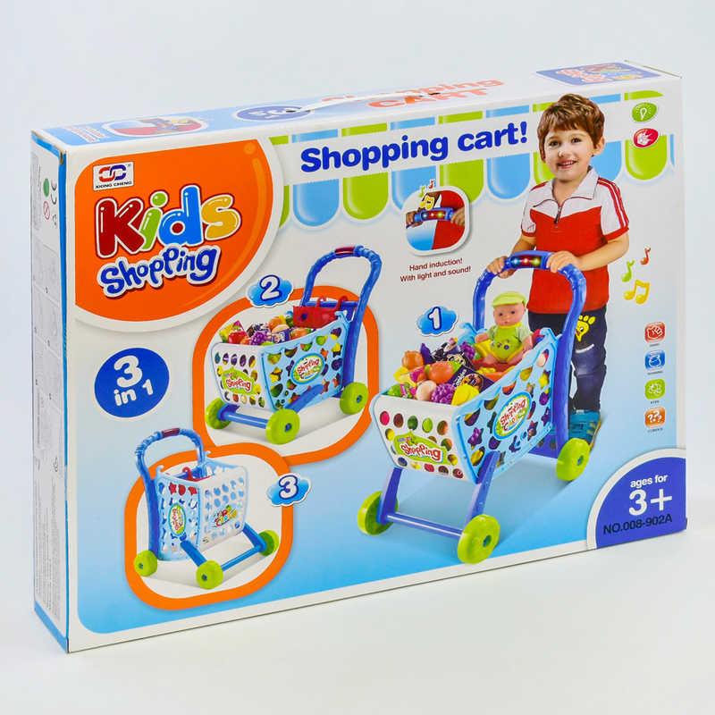 

Игровой набор 008-902 А "Супермаркет" (10) тележка с продуктами, играет мелодия, светится, в коробке
