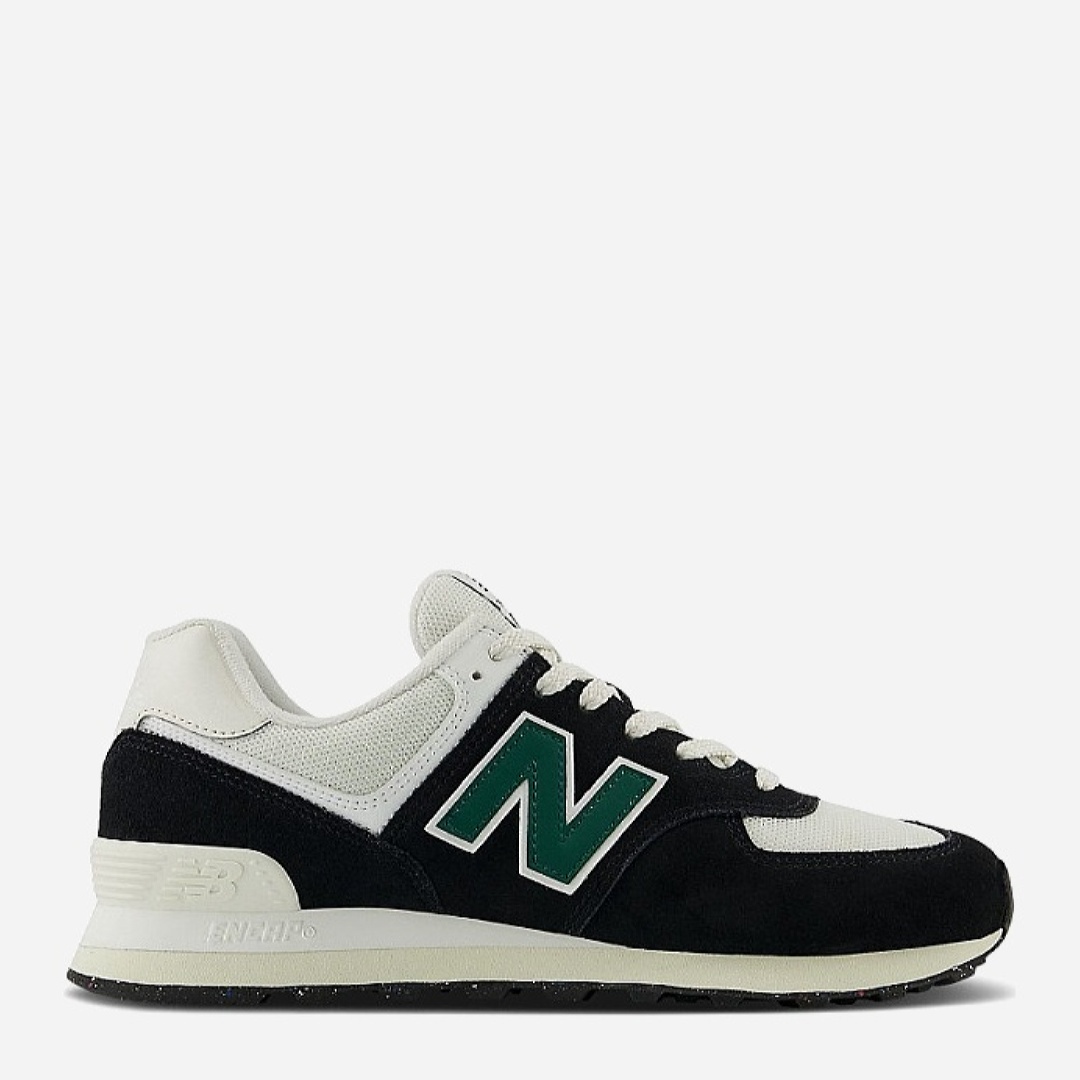 Акція на Чоловічі кросівки New Balance 574 U574RBG 46.5 (12US) 30 см Чорні/Зелені від Rozetka