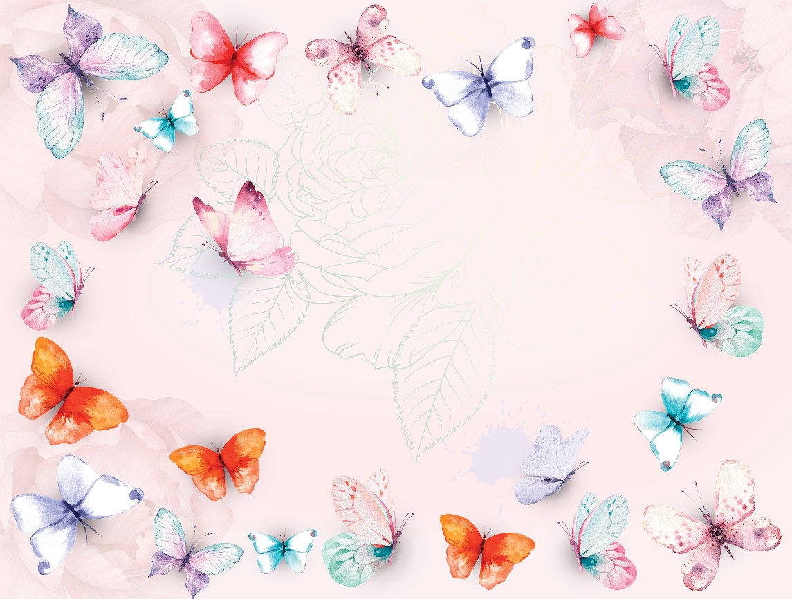 

Фотообои WS Wallpaper Бабочки 312*250 (8290920202) Песок