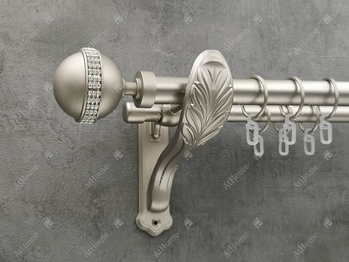 

Карниз Quadrum Авея 400 см двойной Сатин ретро 25/19 мм гладкая (кольца с крючками)