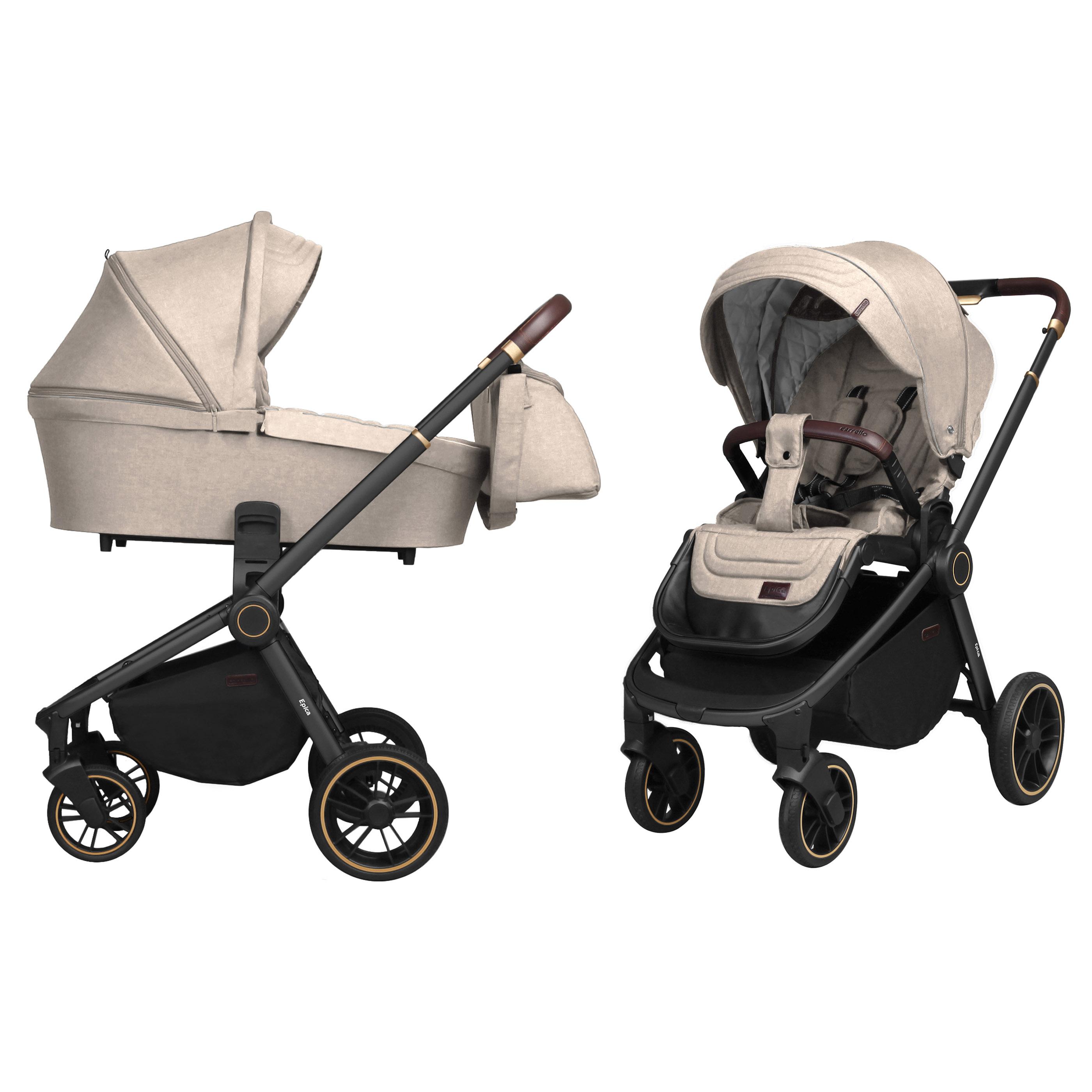 

Коляска универсальная Carrello Epica CRL-8510/1 (2in1) Almond Beige +дождевик