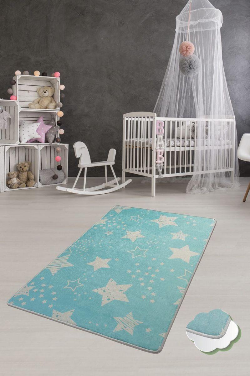 

Ковер детский безворсовый Chilai Home 100 х 160 см., Stars mavi