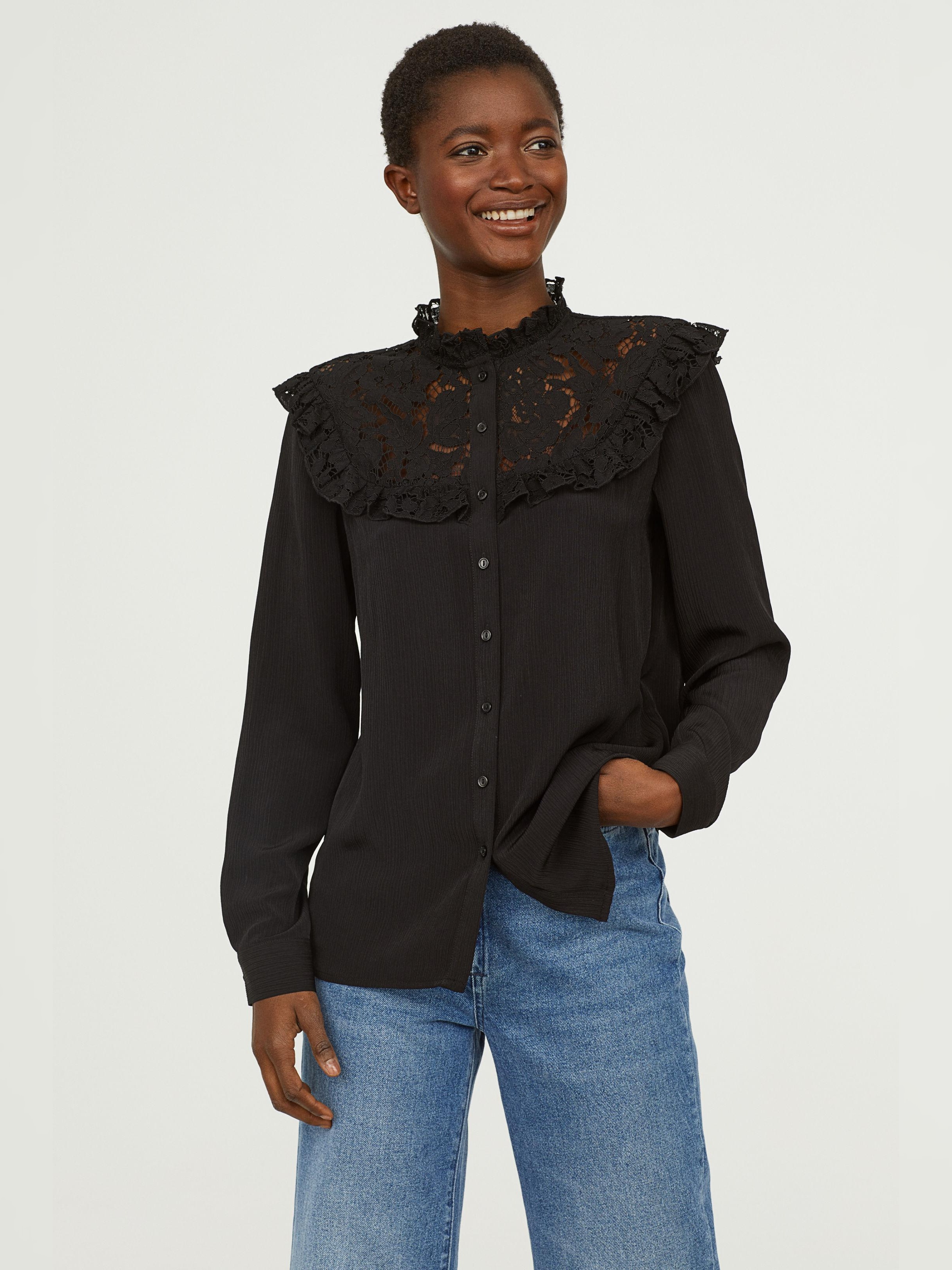 

Блузка H&M 060691208 34 Черная