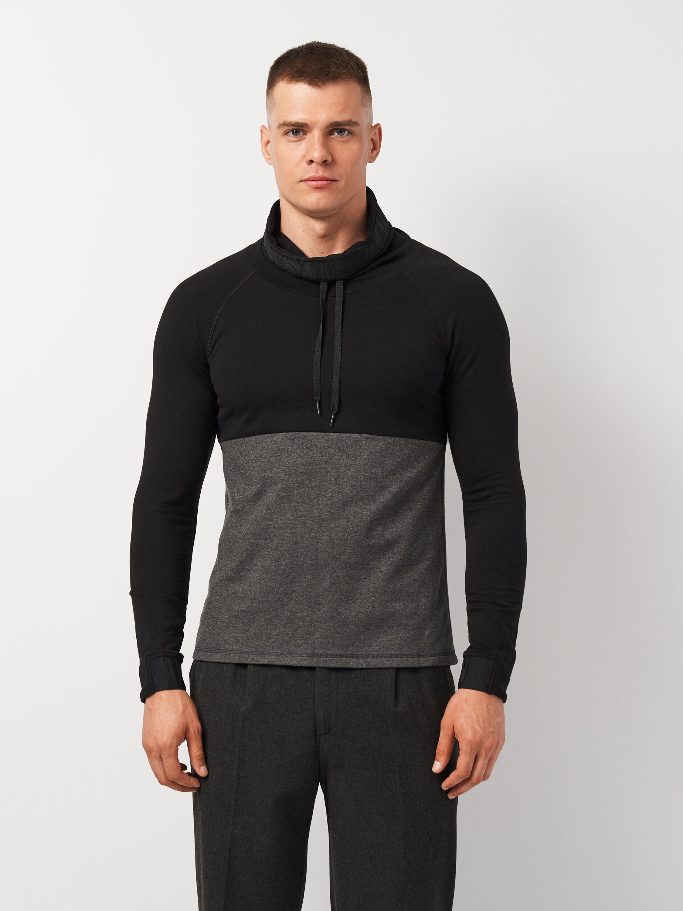 Акція на Світшот чоловічий H&M Sport 5553012ral M Чорний/Сірий від Rozetka