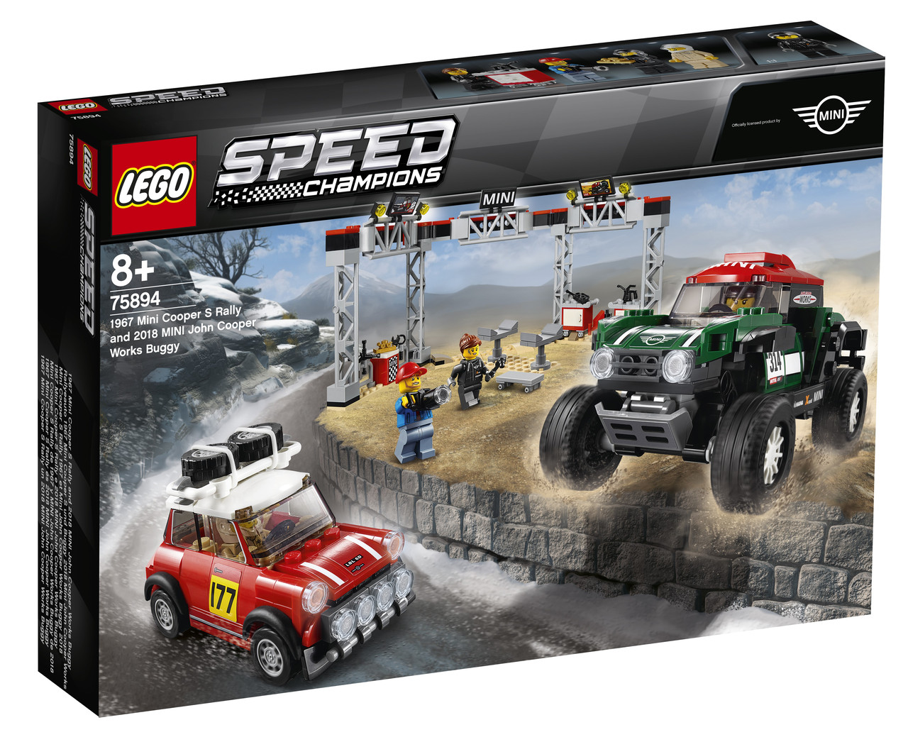 

Lego Speed Champions Автомобили 1967 Mini Cooper S Rally и 2018 MINI John Cooper Works Buggy 75894