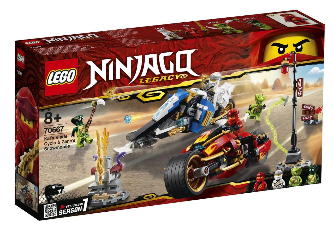 

Lego Ninjago Мотоцикл-клинок Кая и снегоход Зейна 70667