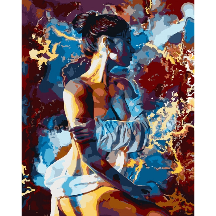 

Картина по номерам. "Силуэт 2" з золотой краской 40*50см KHO4680 392851