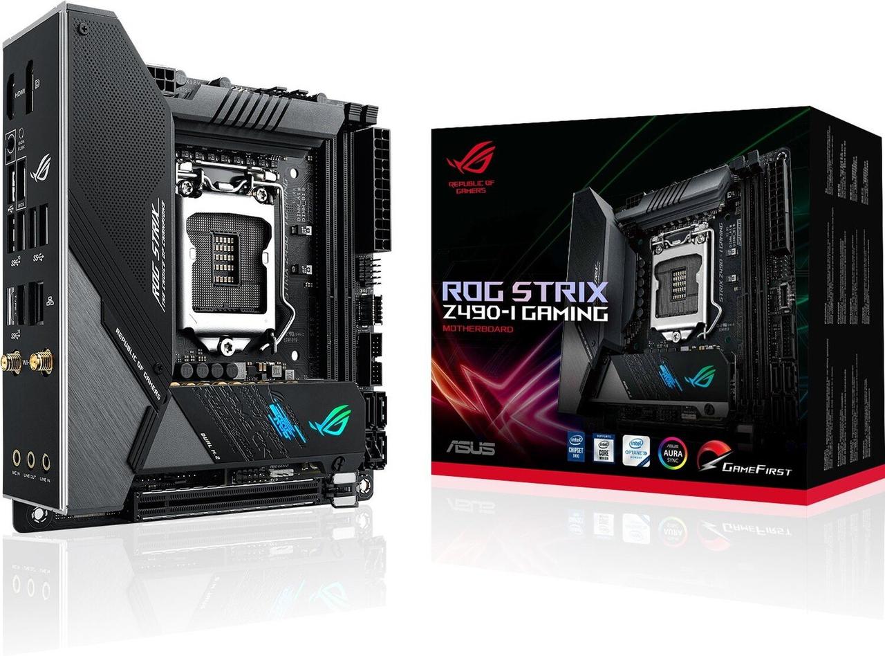 

Материнcкая плата ASUS STRIX_Z490-I_GAMING s1200 Z490 2xDDR4 M.2 HDMI-DP Wi-Fi!!!BT mITX (JN63STRIX_Z490-I_GAMING)
