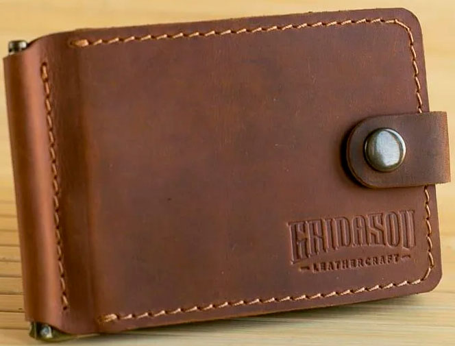 

Зажим для купюр Gridasov Leathercraft Cowboy Plus из натуральной кожи коричневый (WL-004-BR)