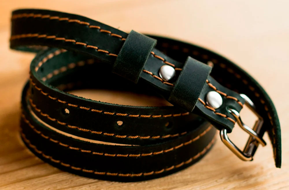 

Браслет Gridasov Leathercraft Liberty из натуральной кожи зеленый (WR-002-GR)