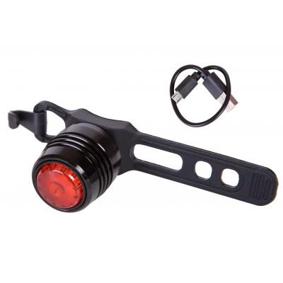

Задняя велофара Velotrade мигалка BC-TL5398 красный свет USB Al черный корпус (L-023)