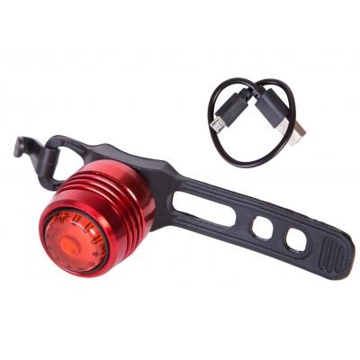 

Задняя велофара Velotrade мигалка BC-TL5398 красный свет USB Al красный корпус (L-022)