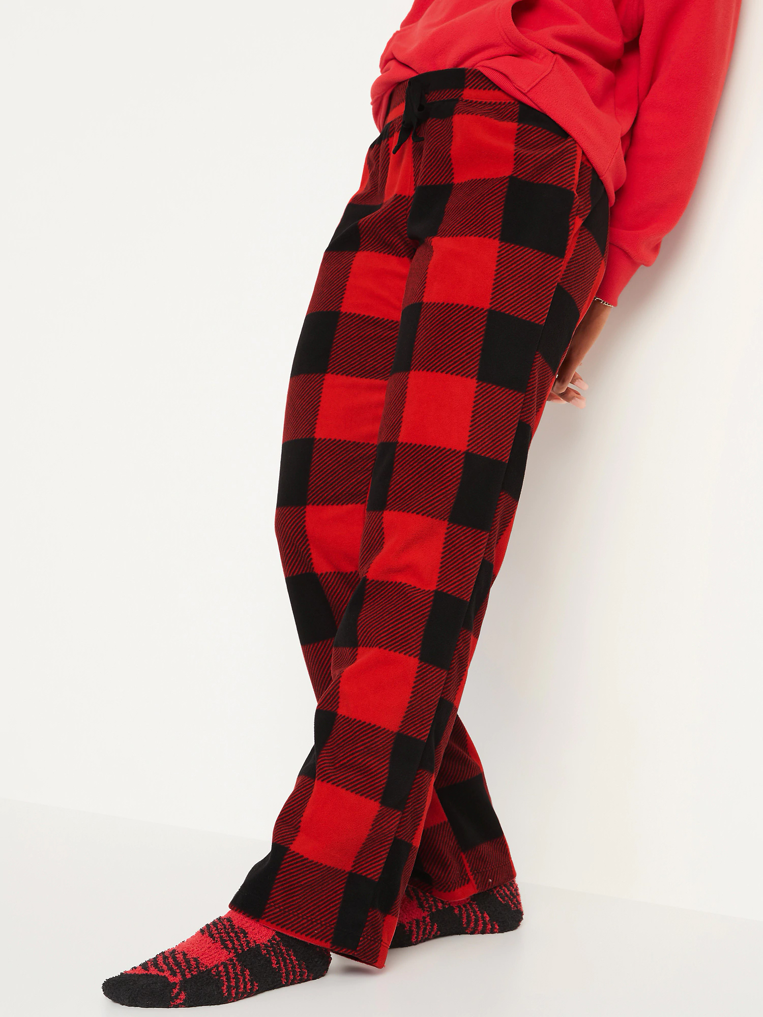 

Домашние флисовые штаны Old Navy art762479 (Красный/Черный, размер XS)