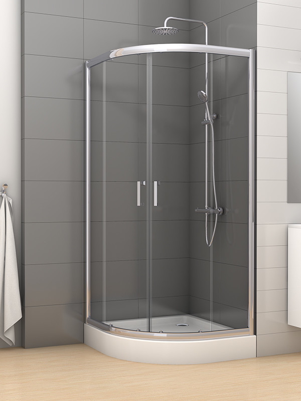 

Душевая кабина NEW TRENDY VARIA полукруглая, прозрачная, 90x90x185 (K-0186)