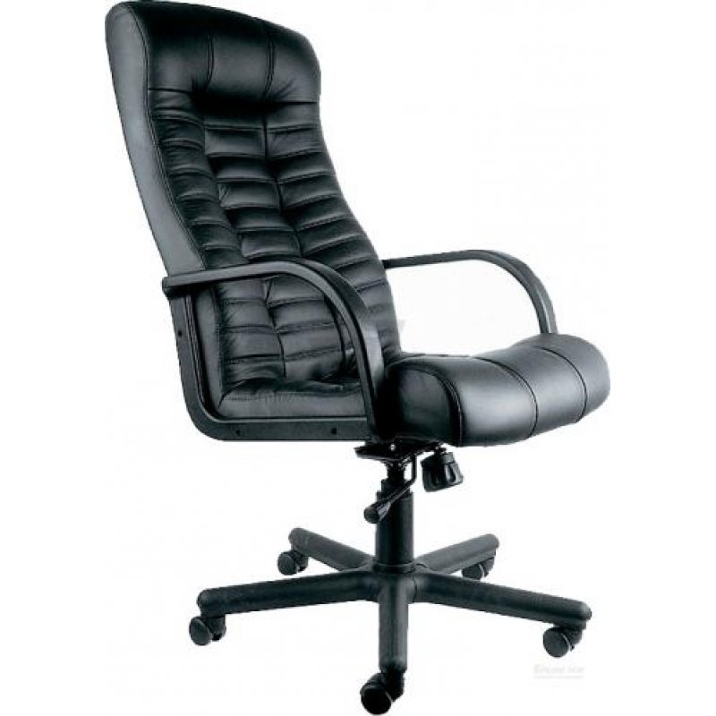 

Офисное кресло для кабинета Boss KD PL64 механизм Tilt, пластиковая база обивка экокожа ECO 30 Новый стиль Черный