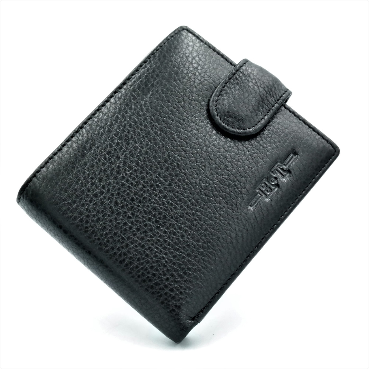 

Кожаный кошелек мужской H.T.Leather 11х9,5х2,5 см Черный
