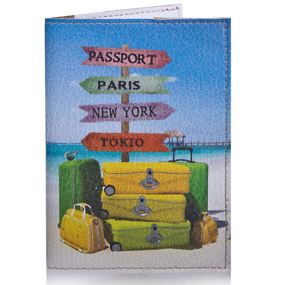 

Женская обложка для паспорта Passporty 9,5х13,5х0,5 см (acs0012637) Голубой