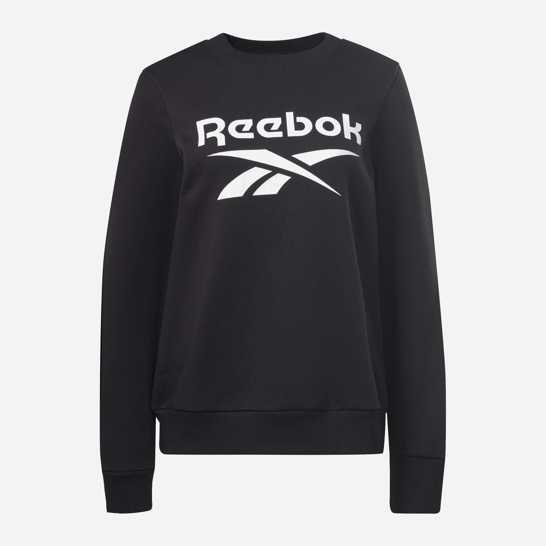 Акція на Світшот на флісі утеплений жіночий Reebok Identity Big Logo Fleece Crew 100012590 XS Чорний від Rozetka