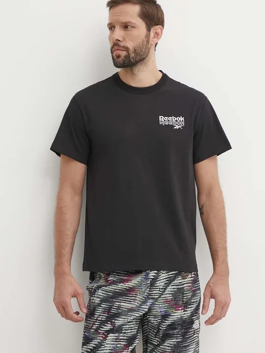 Акція на Футболка бавовняна чоловіча Reebok Ri Brand Proud Gfx Ss Tee 100076383 XL Чорна від Rozetka