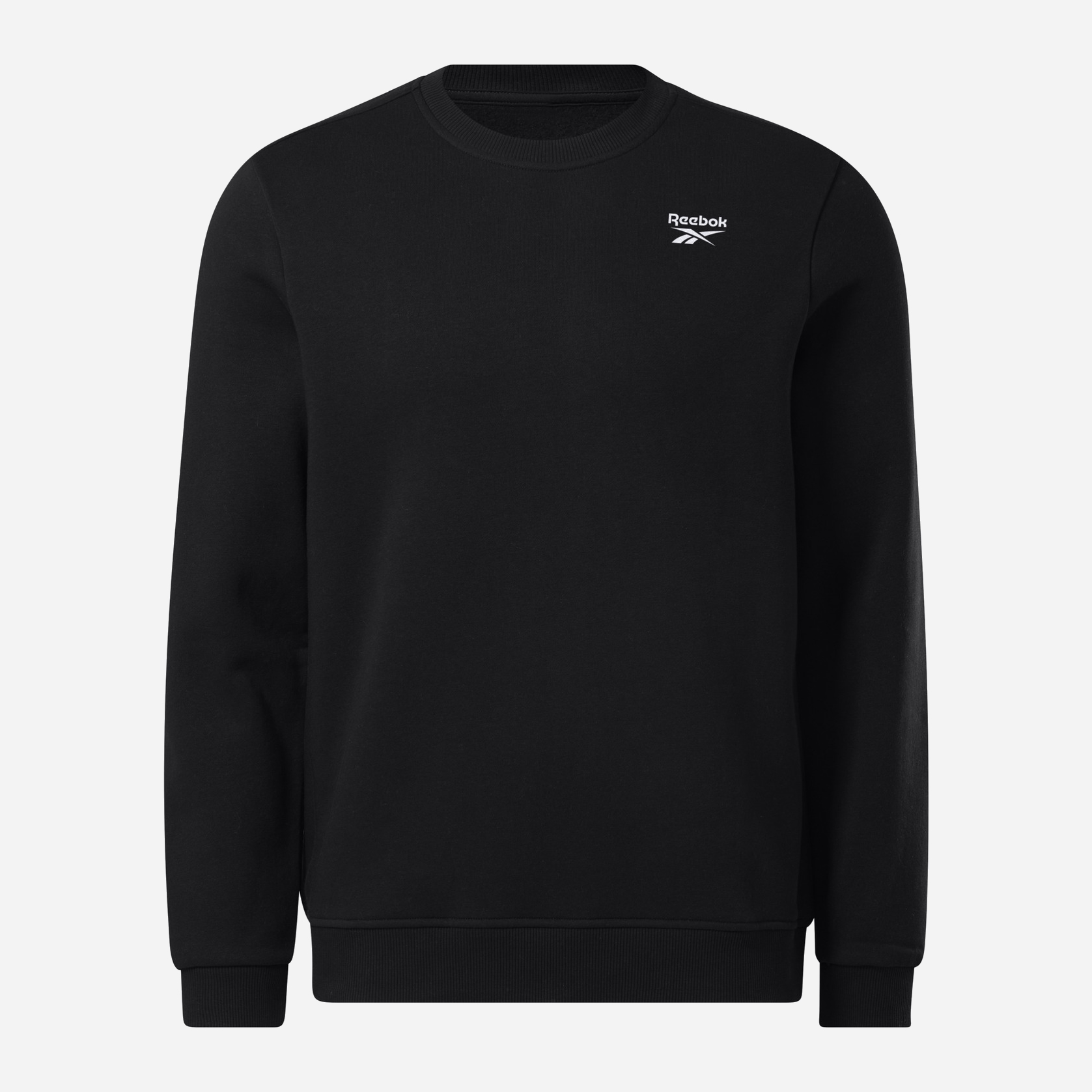 Акція на Світшот на флісі утеплений чоловічий Reebok Identity Small Logo Fleece Crew 100202864 M Чорний від Rozetka