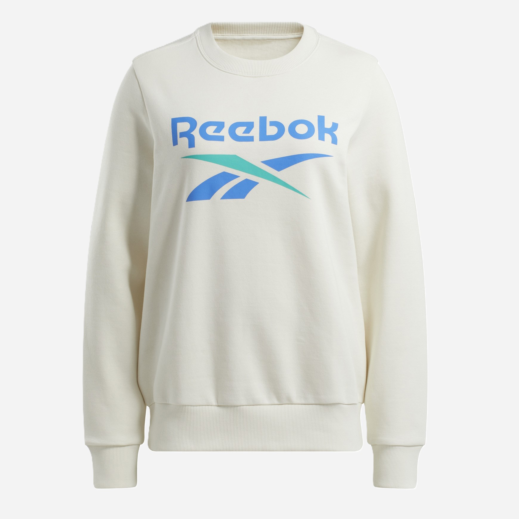 Акція на Світшот на флісі утеплений жіночий Reebok Identity Big Logo Fleece Crew 100205763 2XS Молочний від Rozetka