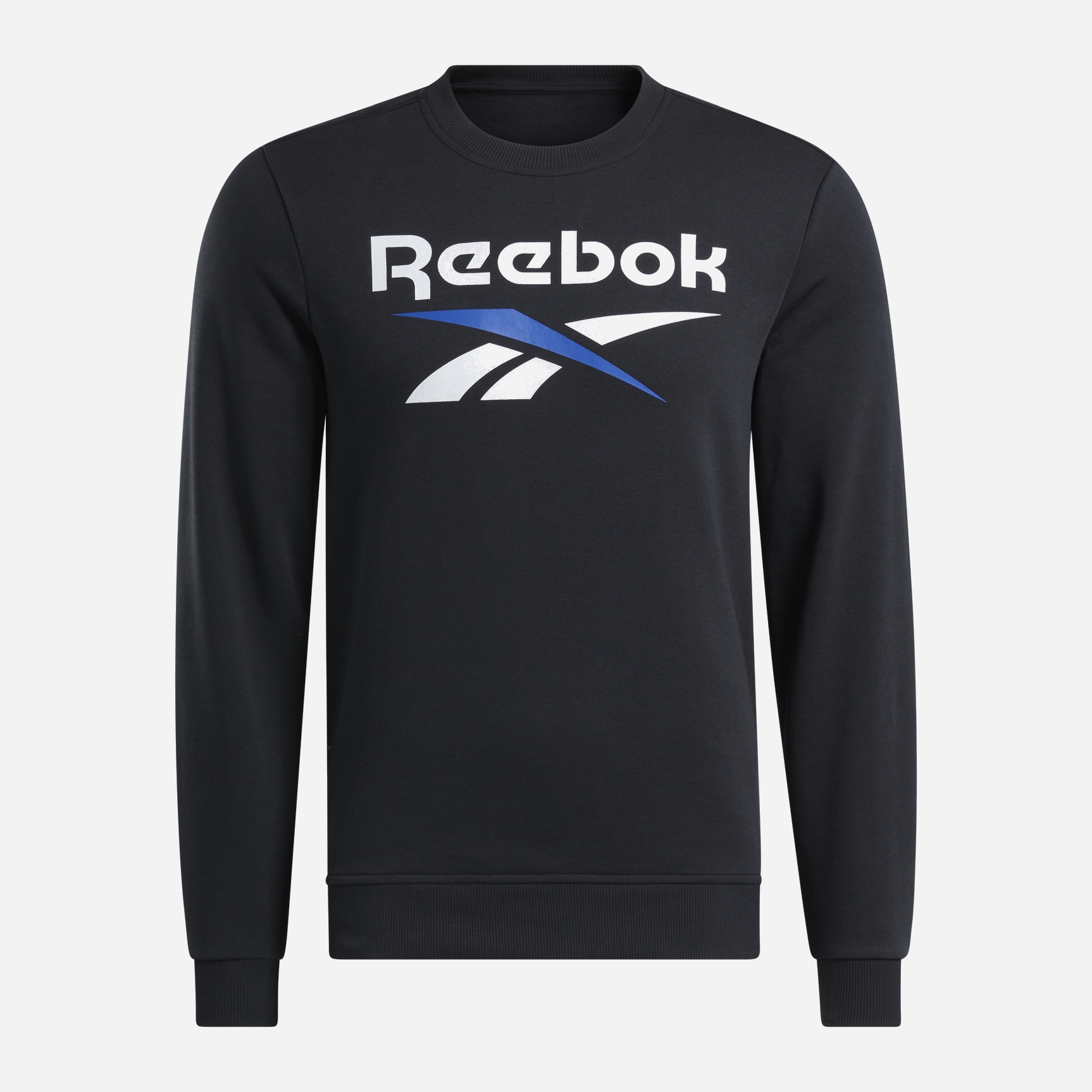 Акція на Світшот на флісі утеплений чоловічий Reebok Identity Big Logo Fleece Crew 100206935 2XL Чорний від Rozetka