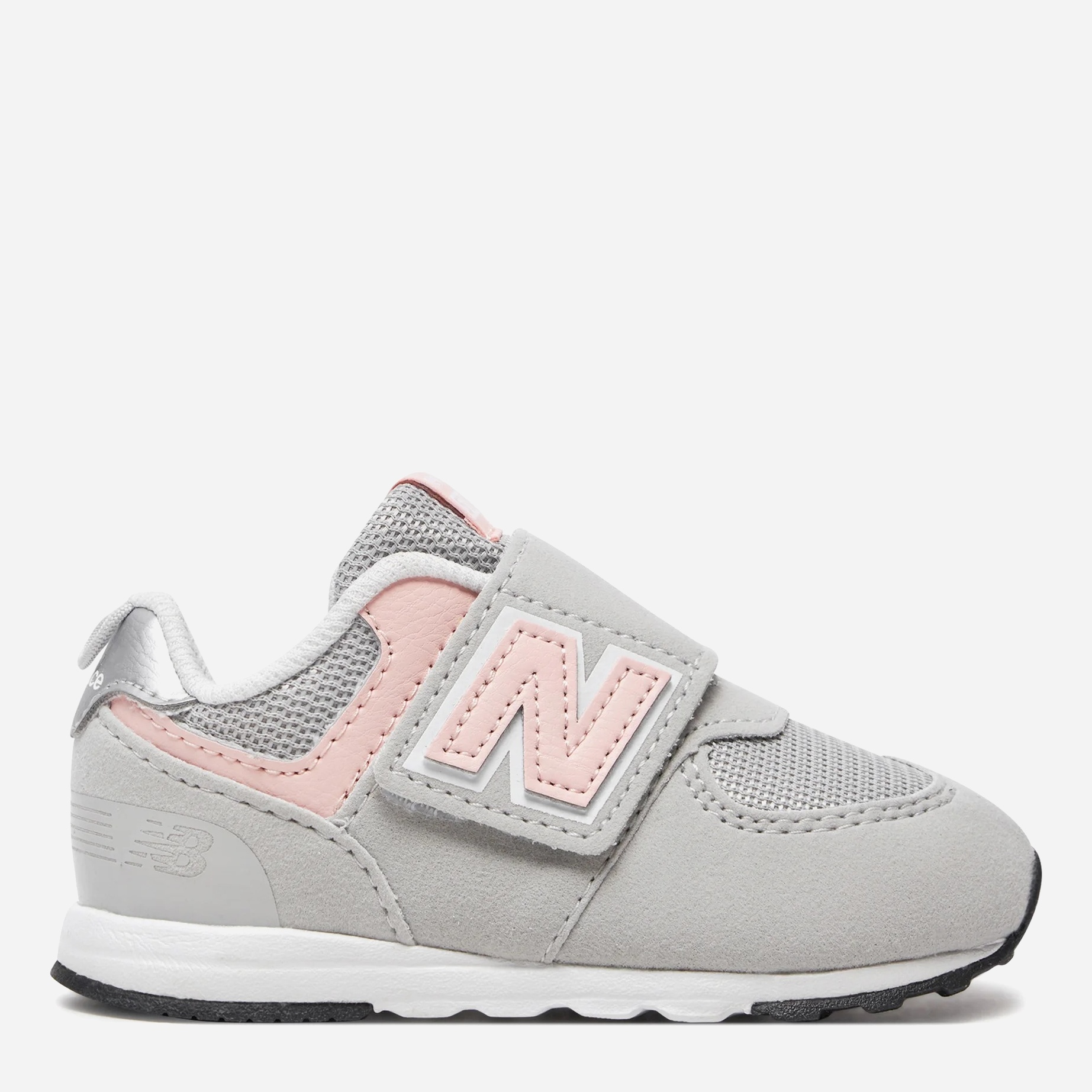 Акція на Дитячі кросівки для дівчинки New Balance 574 NW574PK 25 (8) Сірі з рожевим від Rozetka