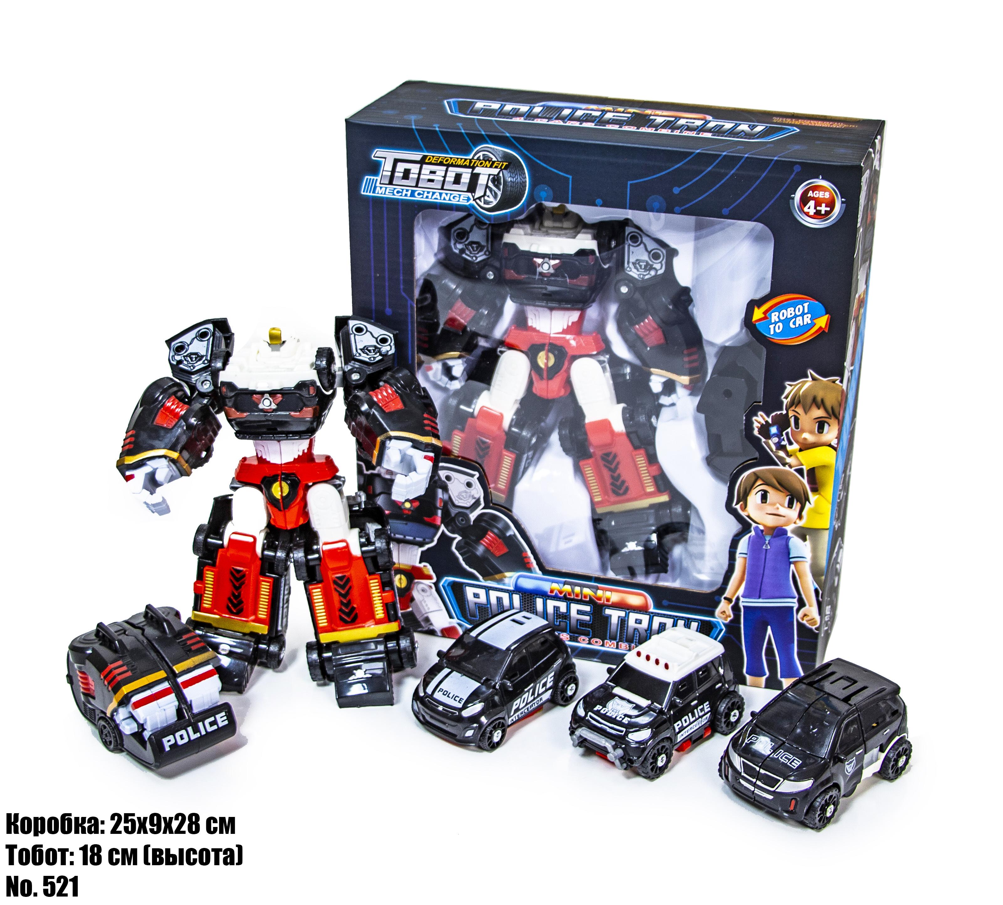 

Игровой набор робот трансформер Y.T.W.J Тобот 521 Police Tron Mini 4 в 1 (1629261040)