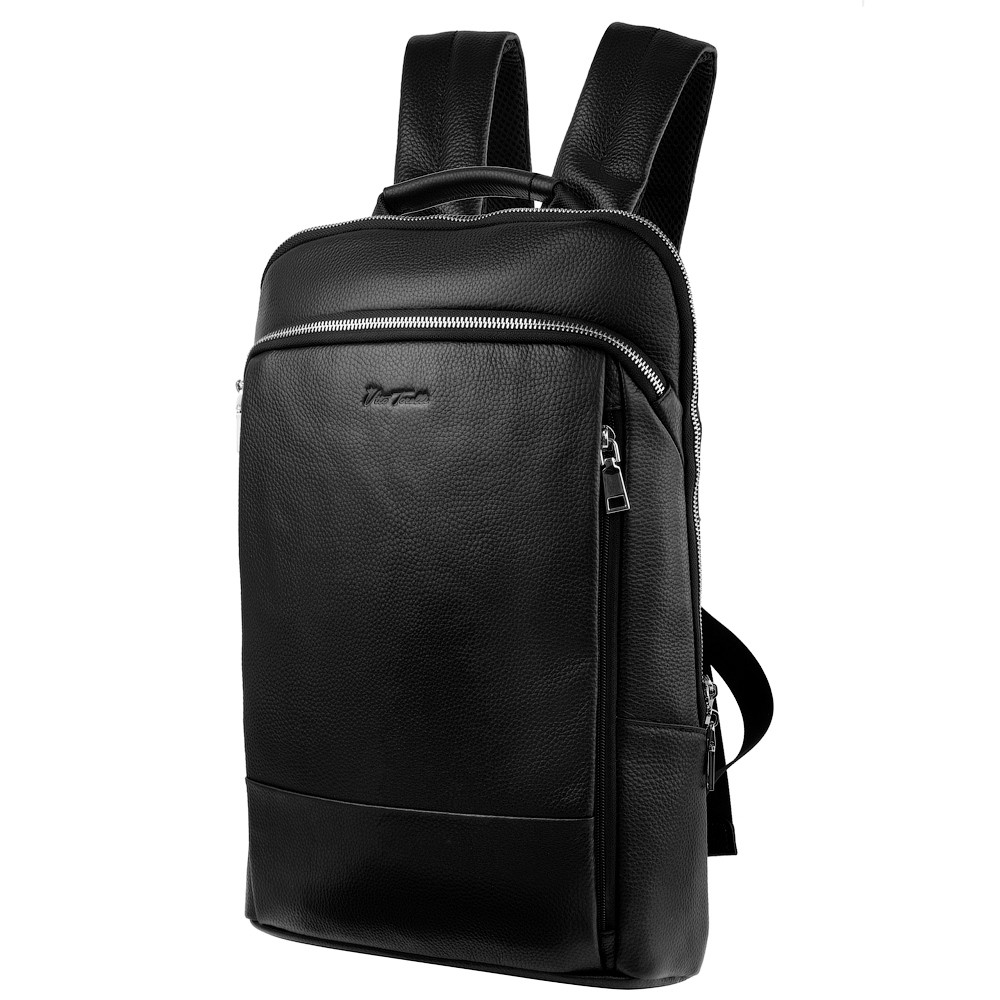 

Мужской кожаный рюкзак Vito Torelli 29х44х9 см Черный