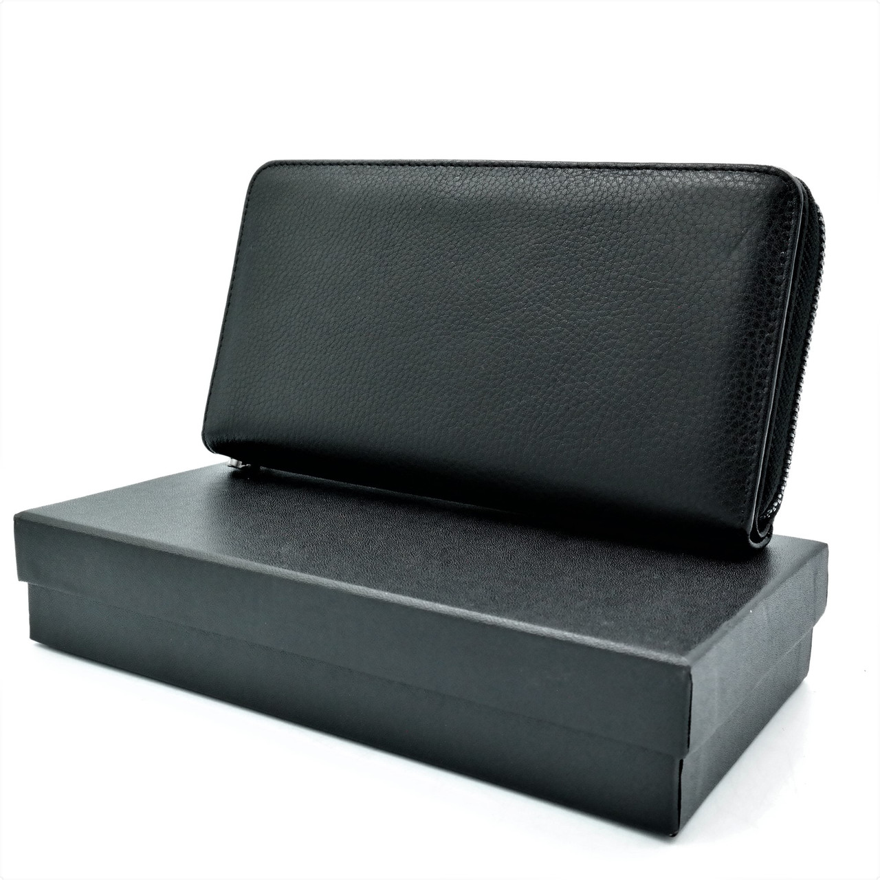 

Кожаный клатч-кошелек мужской H.T.Leather 19,5х10х3,5 см Черный