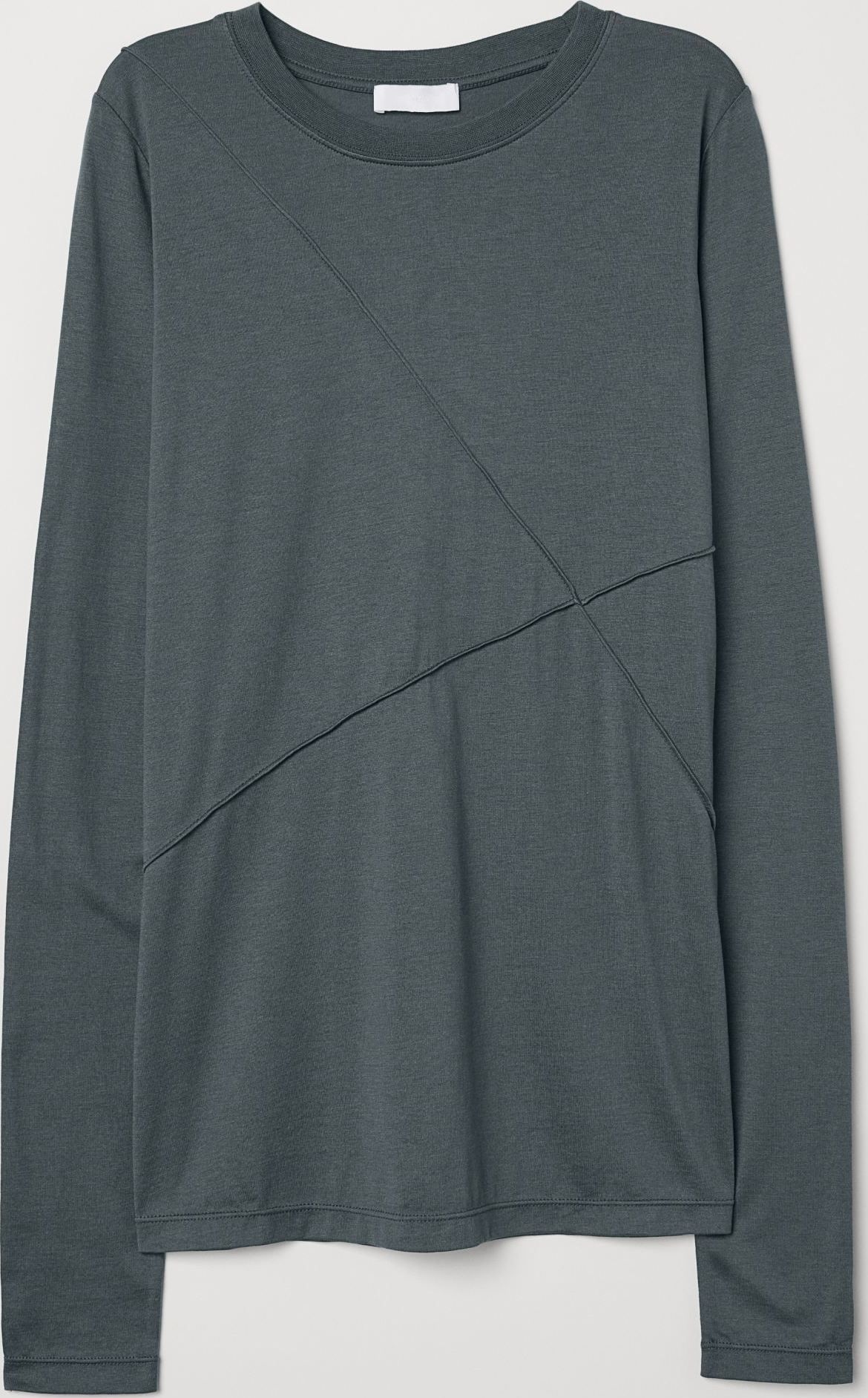 

Лонгслив H&M 6919898RP12 XS Зеленый с серым
