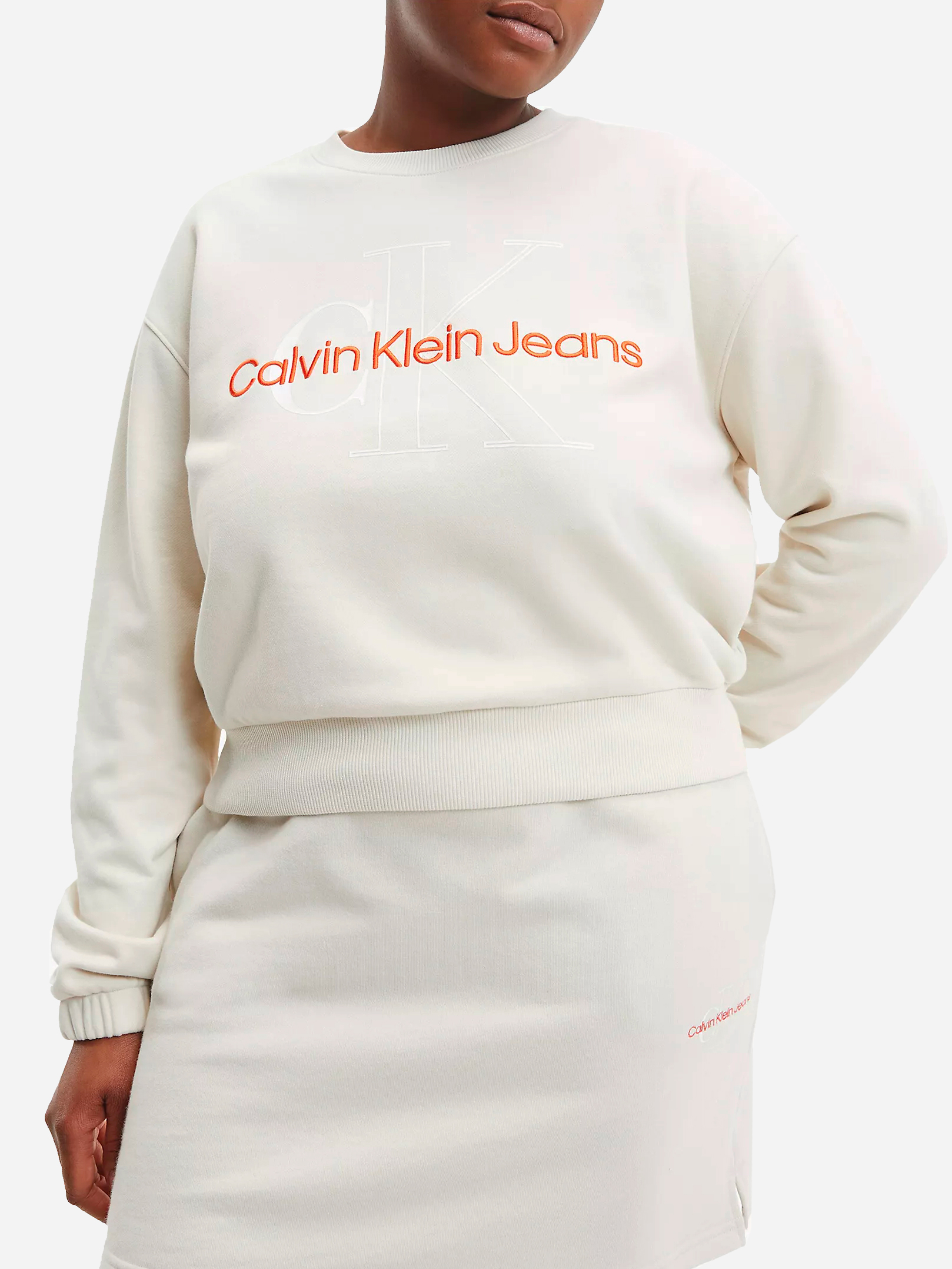 Акція на Світшот жіночий Calvin Klein 357720282 4XL Бежевий від Rozetka