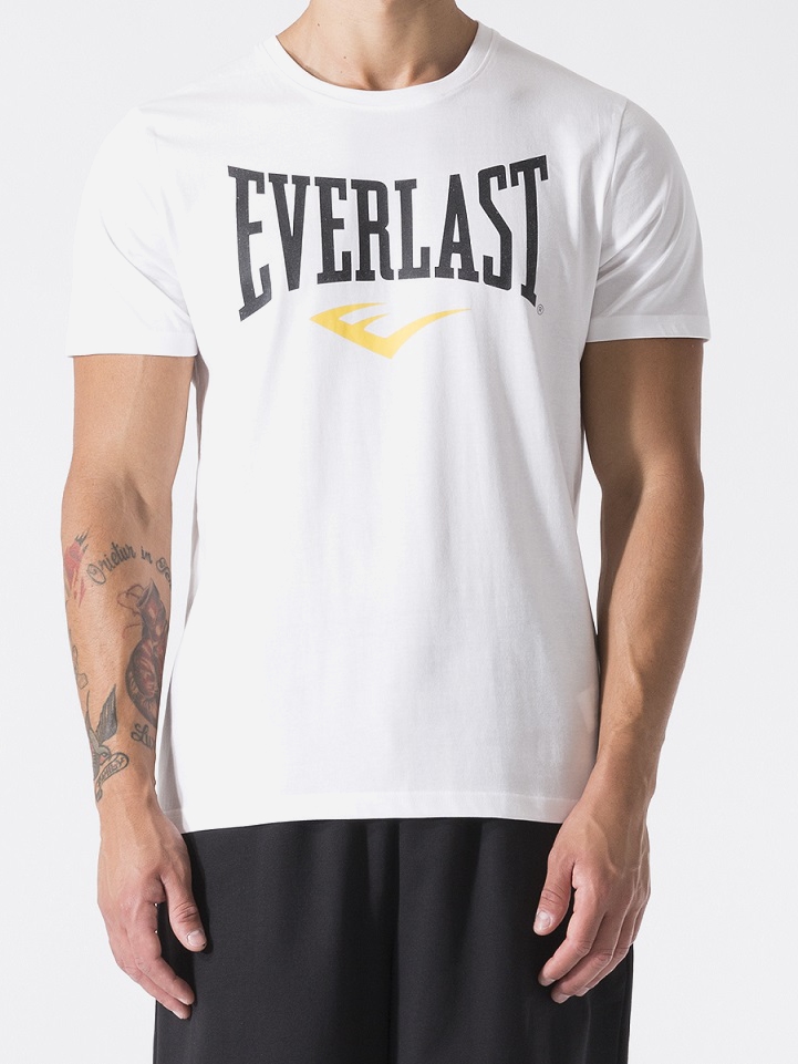 Акція на Футболка бавовняна довга чоловіча Everlast 37M290J86-1100 S Біла від Rozetka