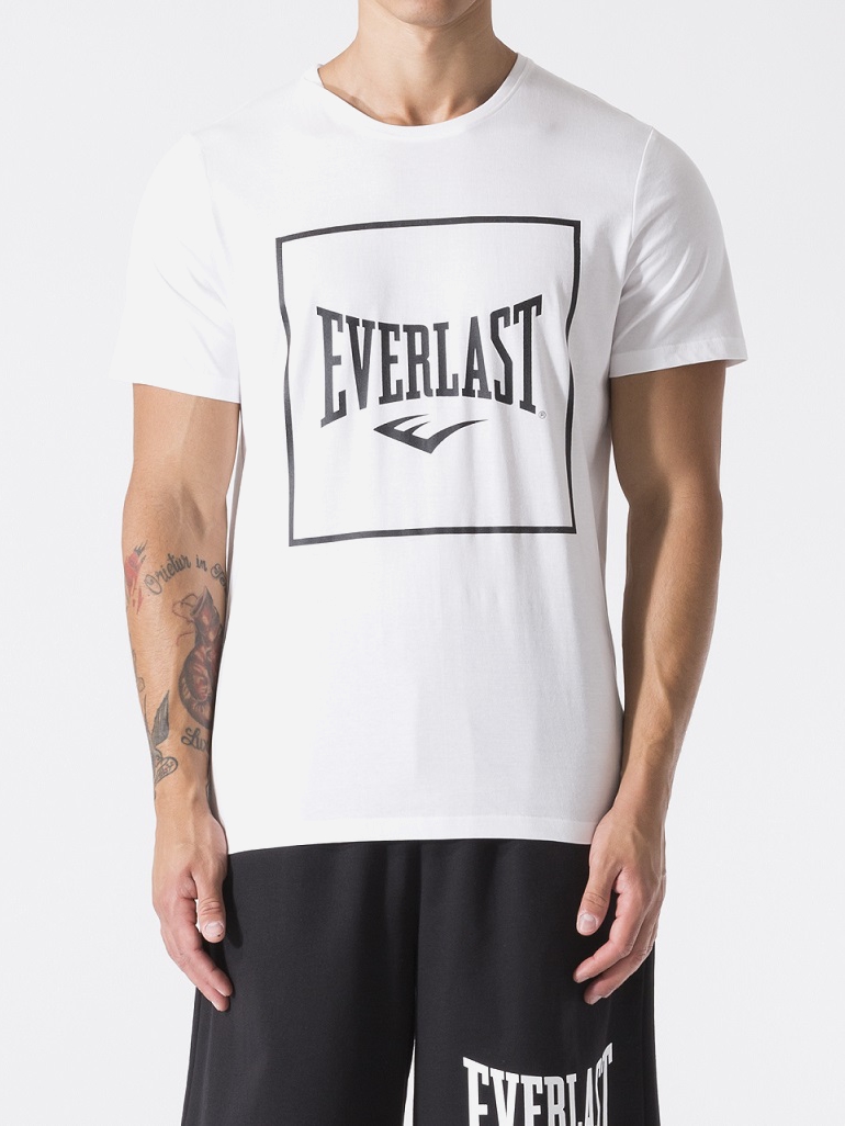 Акція на Футболка бавовняна довга чоловіча Everlast 37M291J86-1100 S Біла від Rozetka