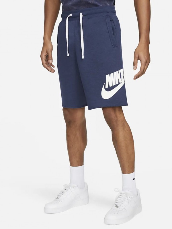 Акція на Шорти короткі чоловічі Nike M Nk Club Alumni Hbr Ft Short DX0502-410 2XL Сині від Rozetka