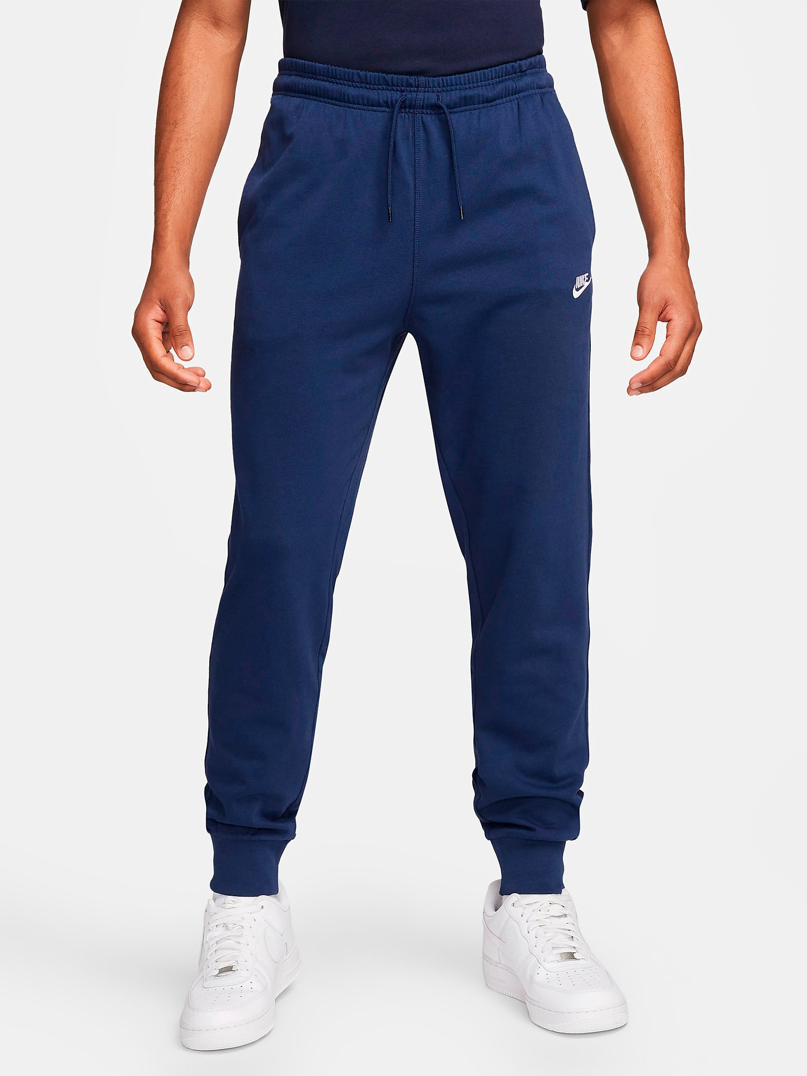 Акція на Спортивні штани чоловічі Nike M Nk Club Knit Jogger FQ4330-410 2XL Темно-сині від Rozetka