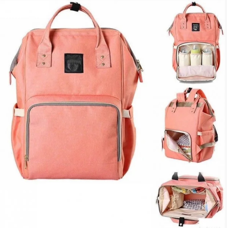 

Сумка-рюкзак для мам lequeen Mom Bag вмещающий 25 предметов для ребёнка NO1030 ПУДРА