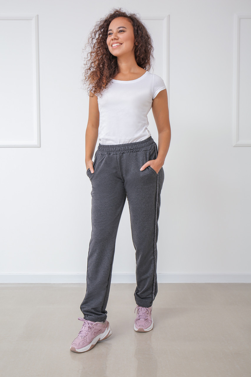

Спортивные штаны Fashion Girl "Omega" - графит, Спортивные штаны Fashion Girl "Omega" 42-44 графит