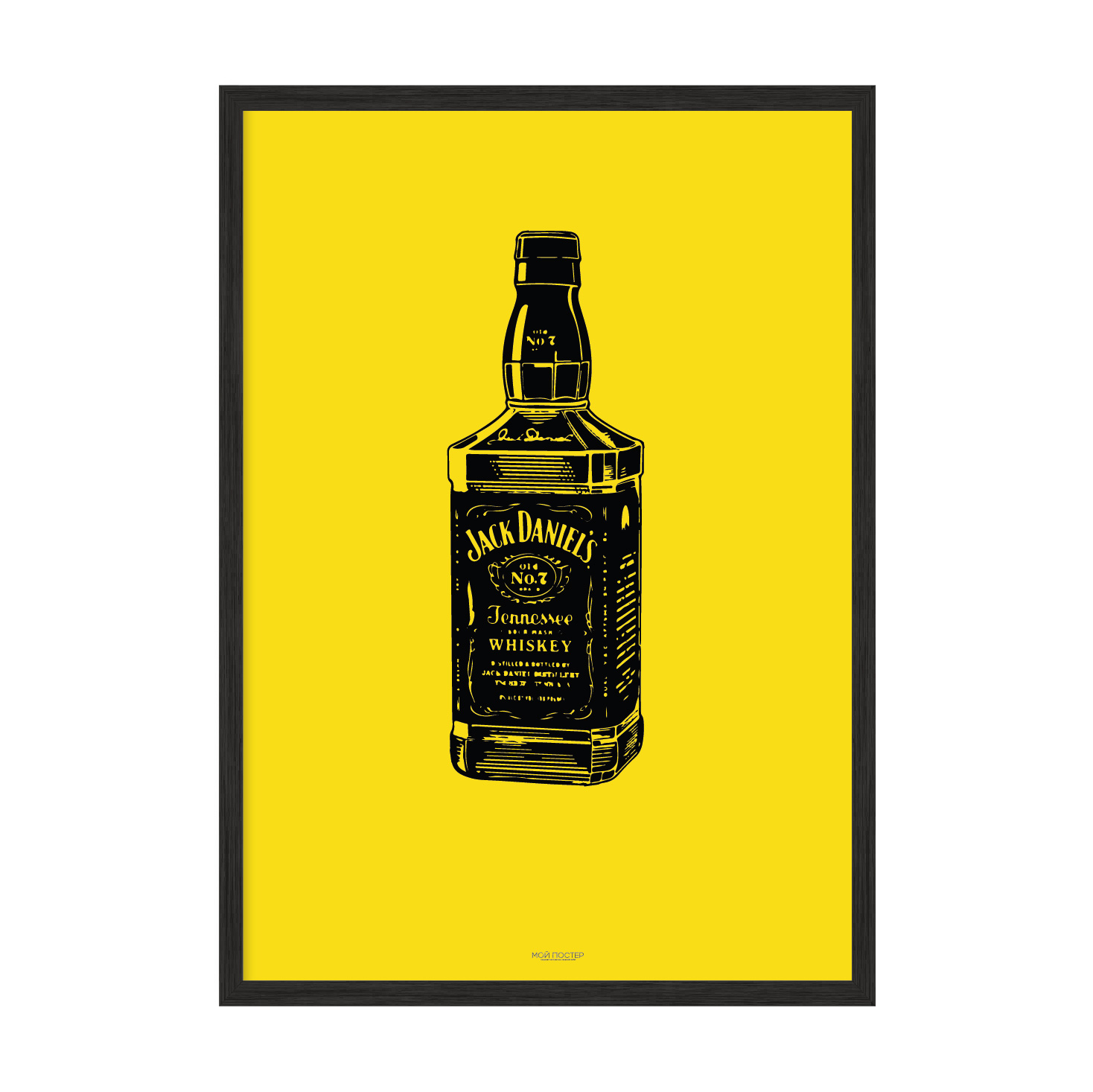 

Постер "Jack Daniels" с антибликовым стеклом 29.7 x 42 см в чёрной рамке