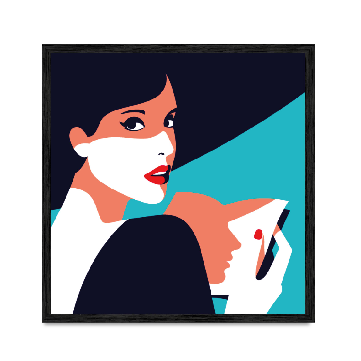 

Постер "*Girl Pop Art*" без стекла 60 x 60 см в чёрной рамке