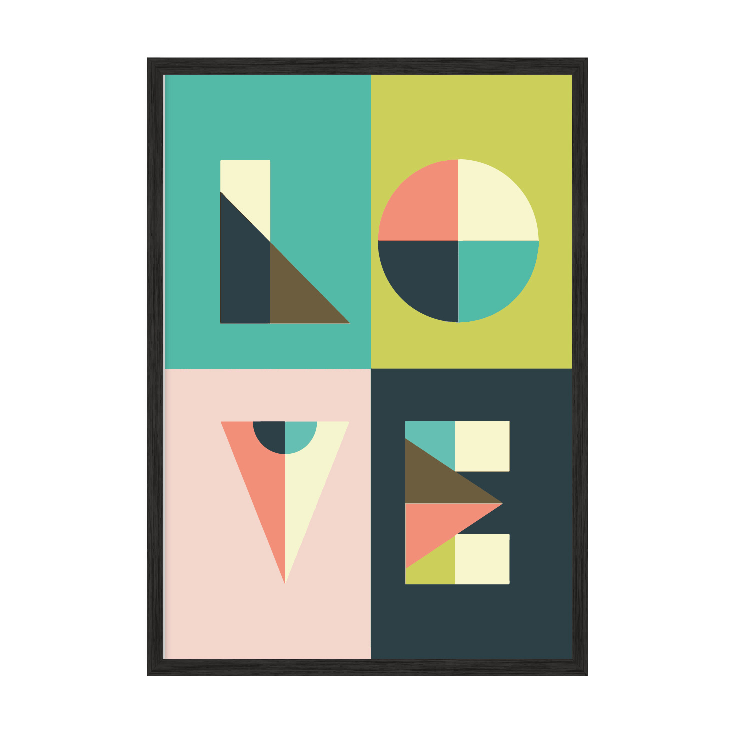 

Постер "Love Art" с антибликовым стеклом 59.6 x 84 см в чёрной рамке