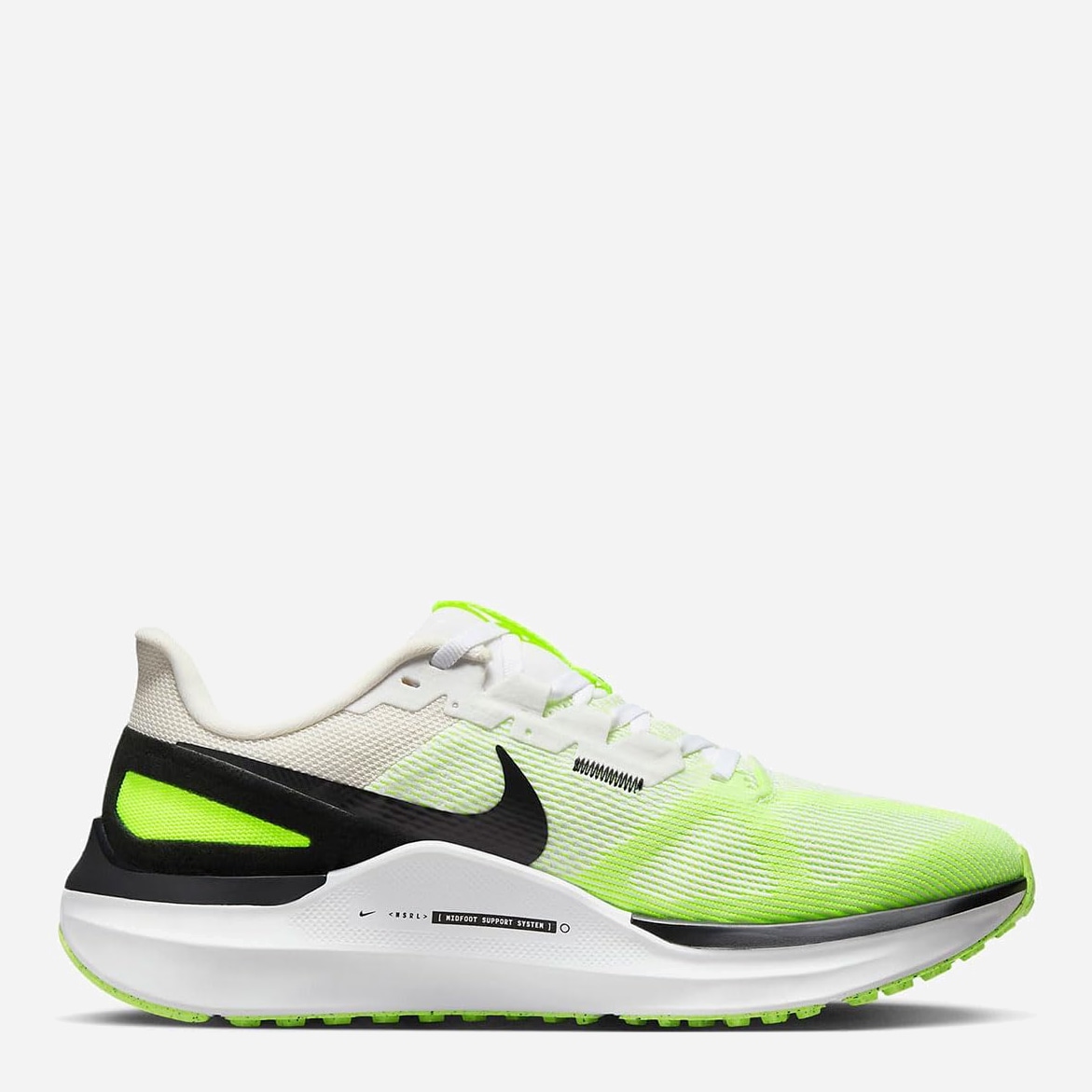 Акція на Чоловічі кросівки для бігу Nike Nike Air Zoom Structure 25 DJ7883-100 46 (12US) 30 см White/Black-Volt-Phantom від Rozetka