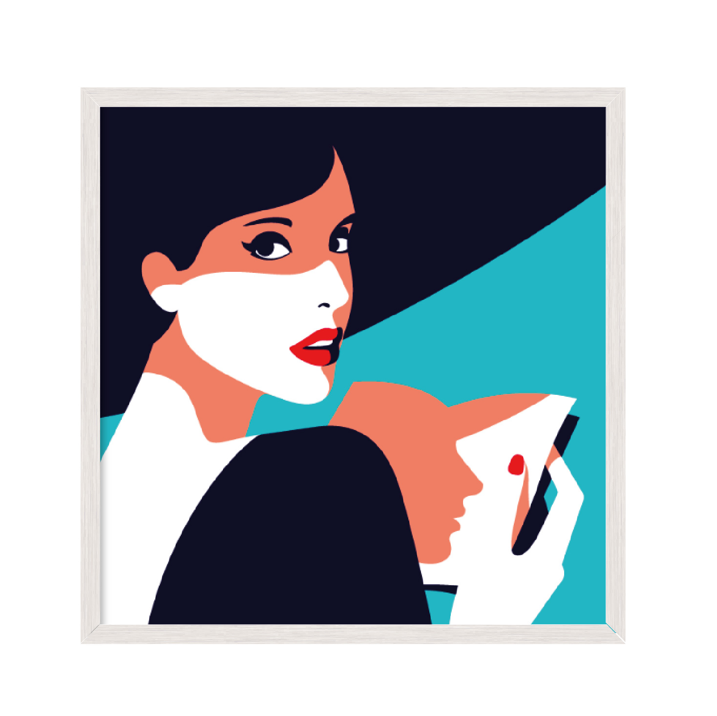 

Постер "*Girl Pop Art*" с антибликовым стеклом 60 x 60 см в белой рамке